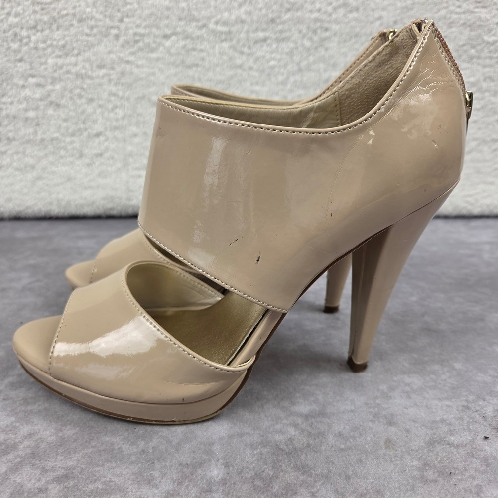 Limelight Kingsley Nude Patent Platform Peep Toe Heels 7.5 155381